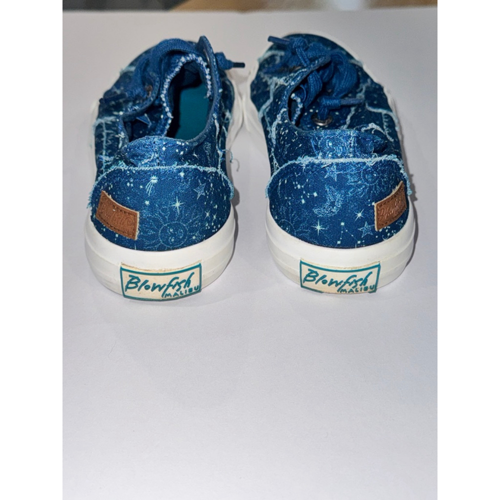 Blowfish Blue Celestial Astrology Sun Moon Slip On Sneakers - Picture 3 of 7